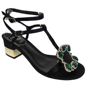 ROGER VIVIER Podium Crown Jewels Block Heel Sandals